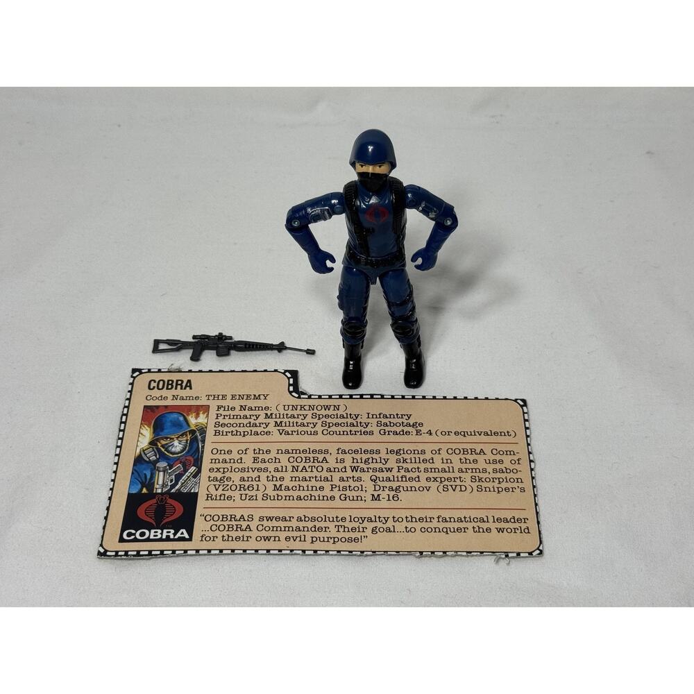 GI Joe Cobra The Enemy 1983 Action Figure Hasbro 100% Complete File Card